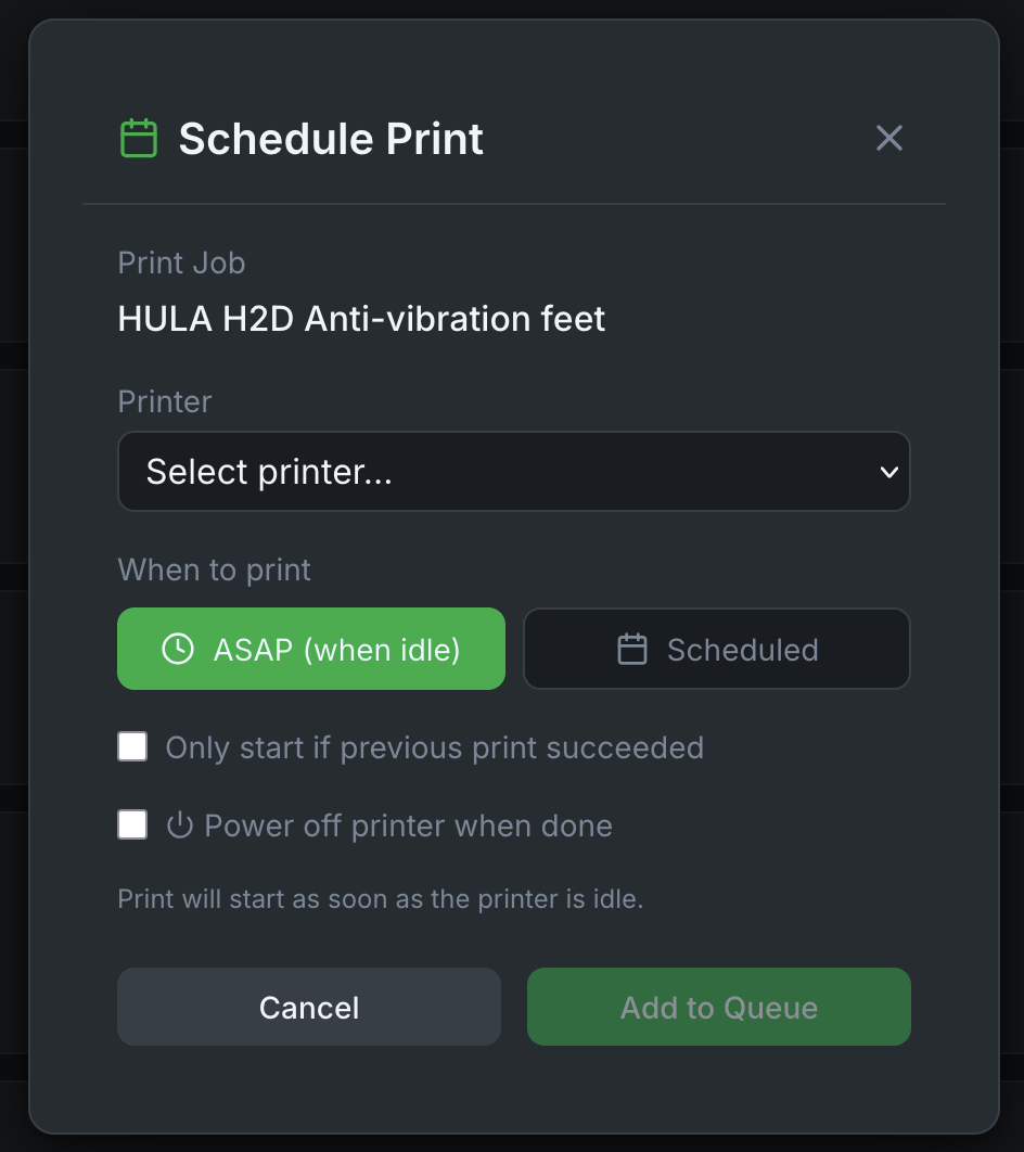 Schedule Print