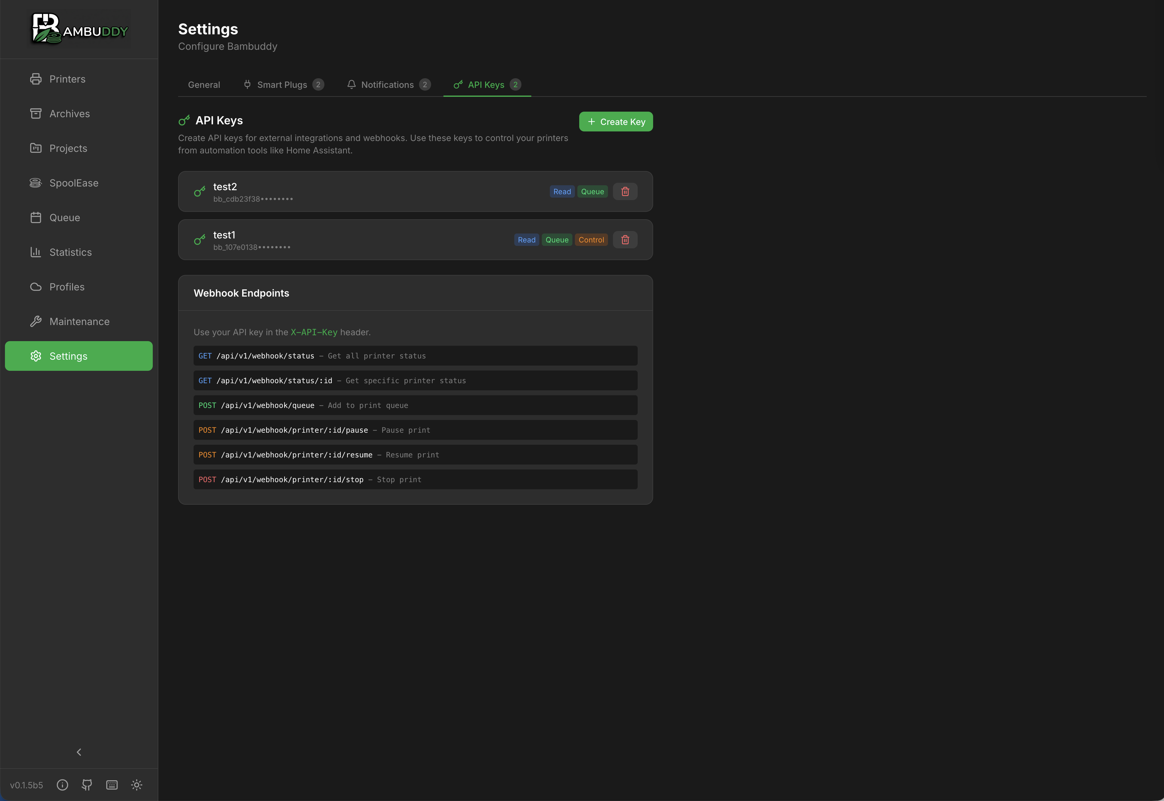 API Keys
