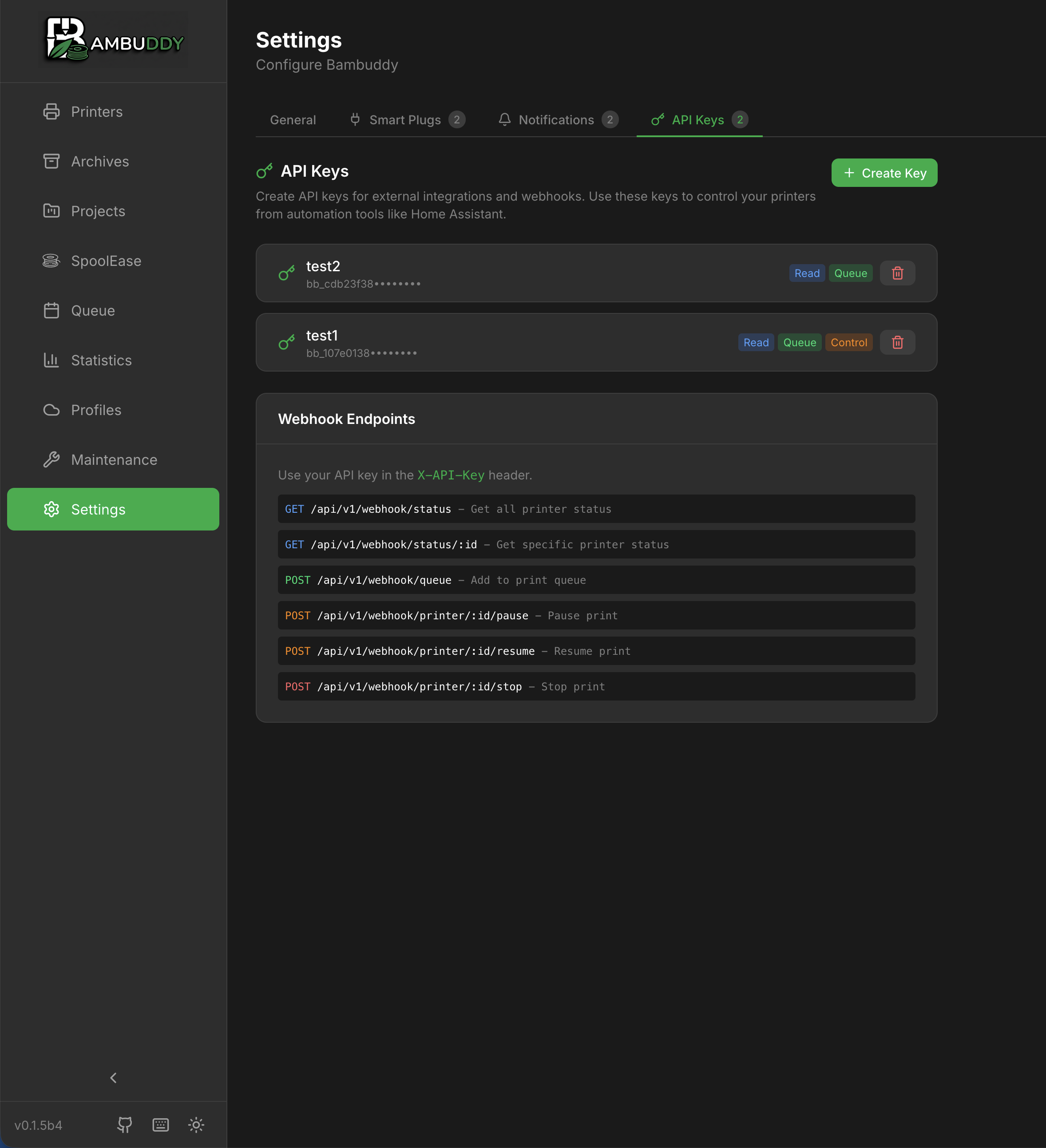 API Keys