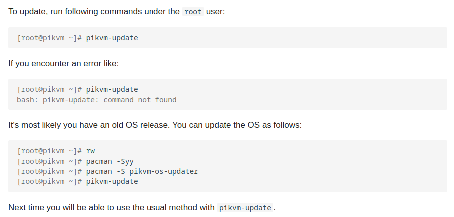 Updating PiKVM OS